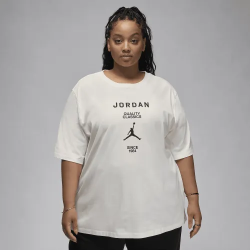Nike Jordan женская Girlfriend футболка (большие размеры) цвет белый
