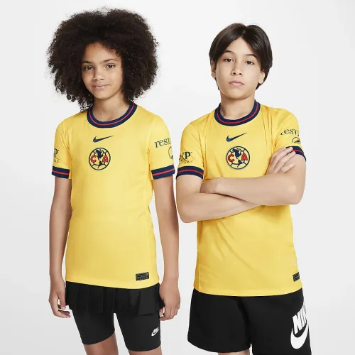 Club Америка 2024/25 Stadium Home Big детские Nike Dri-FIT Soccer Replica Jersey Yellow