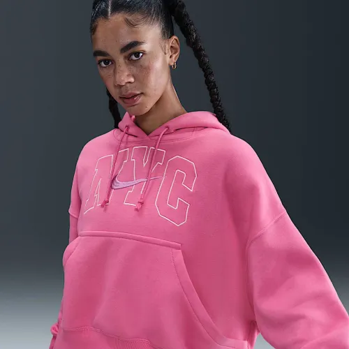 Nike Sportswear Phoenix Fleece женская Over-оверсайз Толстовка с капюшоном Pink