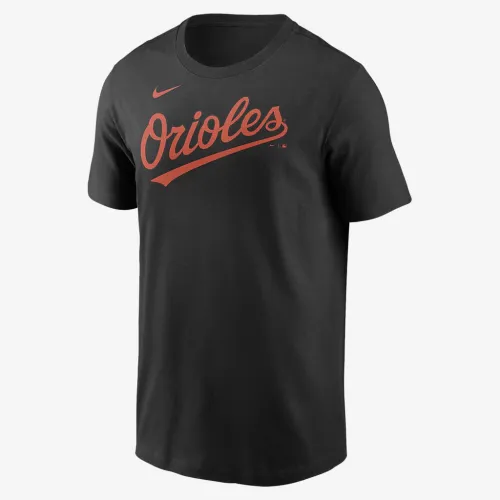 Baltimore Orioles Fuse Wordmark мужские Nike MLB футболка цвет черный