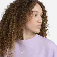 Nike Sportswear Phoenix Fleece женская Over-оверсайз Crew-Neck свитшот цвет фиолетовый