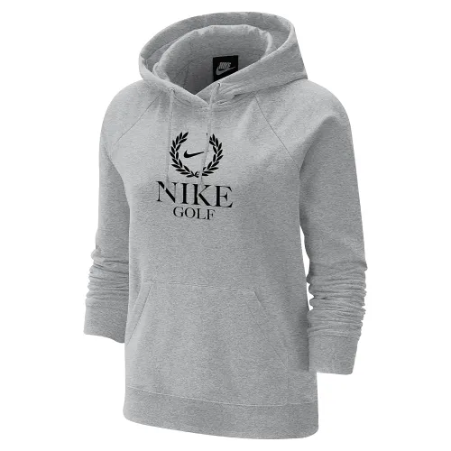 Nike для гольфа женская Fleece Толстовка с капюшоном цвет серый
