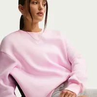 Nike Sportswear Phoenix Fleece женская оверсайз Crew-Neck свитшот Pink