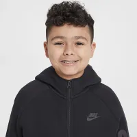 Nike Sportswear Tech Fleece Big дитячі Full-Zip Толстовка з капюшоном (Extended Size) колір чорний