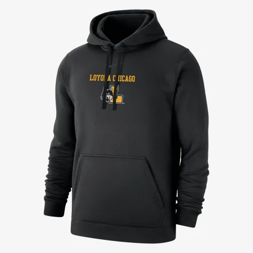 Loyola Chicago Club Fleece чоловічі Nike College Толстовка з капюшоном колір чорний