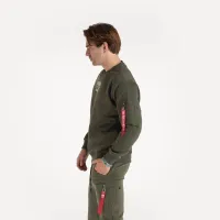 Кофта/футболка Alpha Industries Satin Logo Sweater 148311142 - зеленая