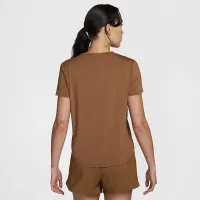 Nike One Classic жіноча Dri-FIT Short-Sleeve Top колір коричневий