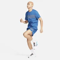Nike Miler Flash чоловічі Dri-FIT UV Short-Sleeve Running Top блакитний