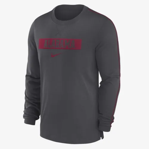 Alabama Crimson Tide Sideline Player мужские Nike Dri-FIT College футболка цвет серый