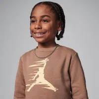 Nike Jordan MJ Flight MVP Little детские 2-Piece Fleece Crew набор цвет коричневый