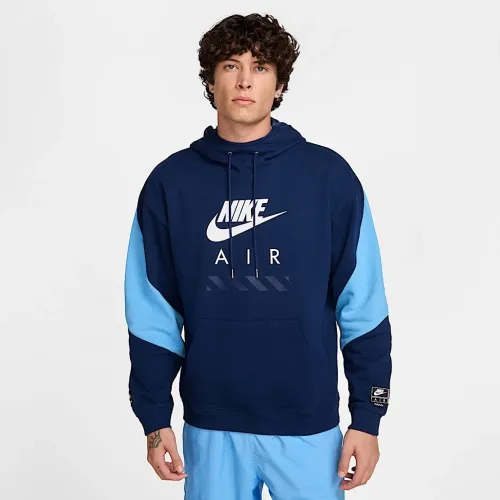 Nike Air чоловічі Fleece Pullover Толстовка з капюшоном блакитний