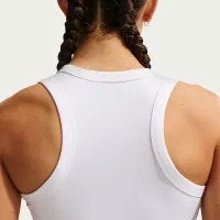 Nike One Fitted женская Dri-FIT Cropped Tank Top цвет белый