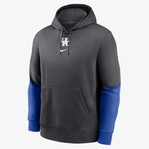 Kentucky Wildcats Sideline Team Issue Club чоловічі Nike College Pullover Толстовка з капюшоном колір сірий