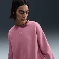 Nike Sportswear Phoenix Fleece женская оверсайз Crew-Neck свитшот Pink