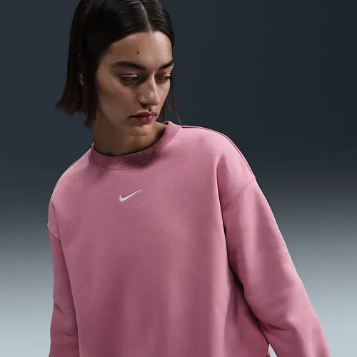 Nike Sportswear Phoenix Fleece женская оверсайз Crew-Neck свитшот Pink
