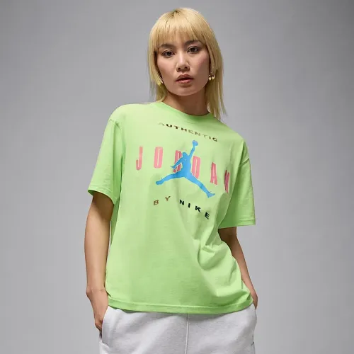 Nike Jordan Flight женская Graphic футболка цвет зеленый