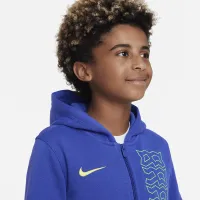 Nike Brazil Club Fleece Big дитячі Full-Zip Толстовка з капюшоном блакитний