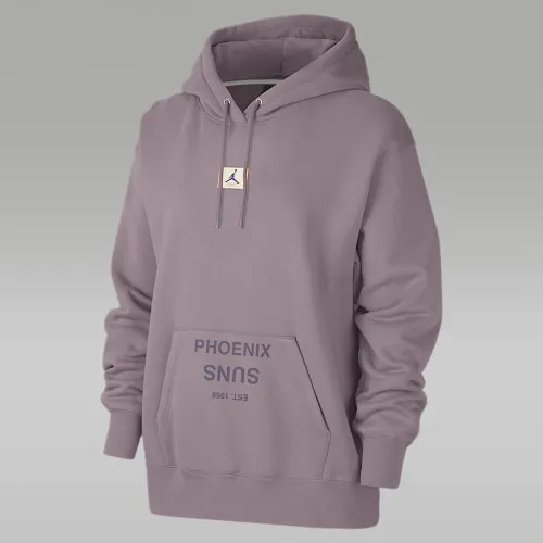 Nike Phoenix Suns Flight Fleece жіноча Jordan NBA Satin-Lined Pullover Толстовка з капюшоном колір фіолетовий