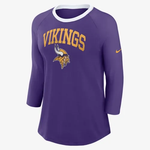 Minnesota Vikings женская Nike NFL 3/4-Sleeve футболка цвет фиолетовый