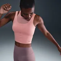 Nike One Fitted жіноча Dri-FIT Cropped Tank Top Pink