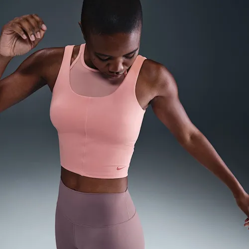 Nike One Fitted жіноча Dri-FIT Cropped Tank Top Pink