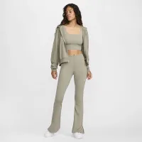 Nike Sportswear Chill Knit женская Tight Mini-Rib Flaцвет красный лосины цвет зеленый