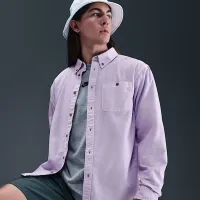 Nike Life мужские Oxford Shirt цвет фиолетовый