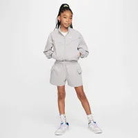 Nike Sportswear Girls' Woven Cargo шорты цвет серый