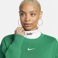 Nike Sportswear Phoenix Fleece женская оверсайз Crew-Neck свитшот цвет зеленый