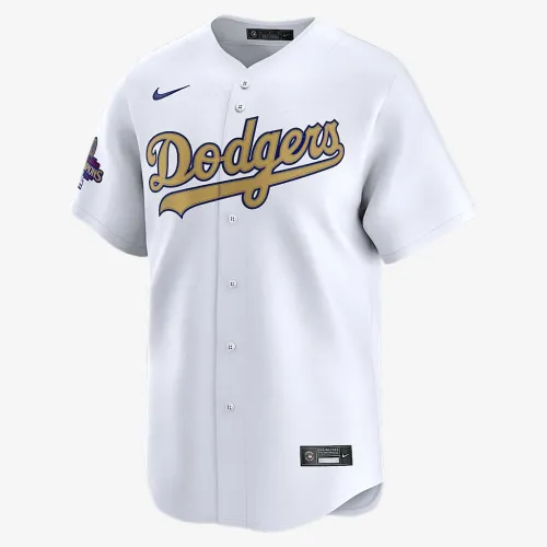 Los Angeles Dodgers 2024 World Series Champions Gold чоловічі Nike Dri-FIT ADV MLB Limited Jersey колір білий