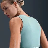 Nike Pro жіноча Dri-FIT Cropped Tank Top колір зелений