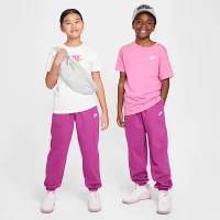 Nike Sportswear Club Fleece Big детские Loose Pants цвет фиолетовый