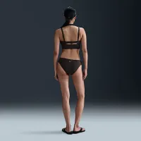 Nike Swim Essential женская V-Neck Midkini цвет коричневый