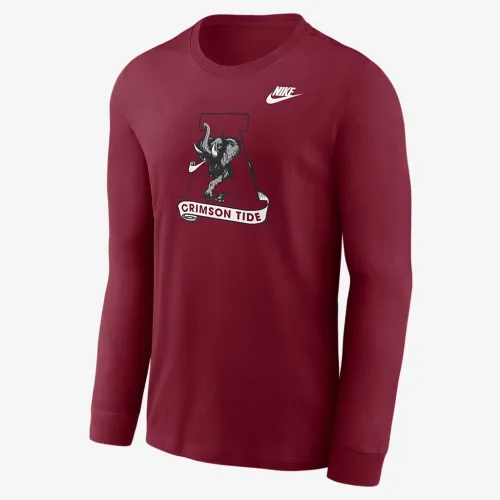 Alabama Crimson Tide Legacy Primary Logo мужские Nike College Long-Sleeve футболка цвет красный