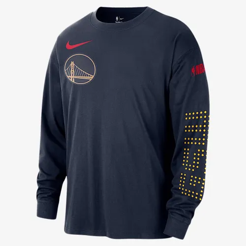 Golden State Warriors Courtside City Edition чоловічі Nike NBA Max90 Long-Sleeve футболка блакитний