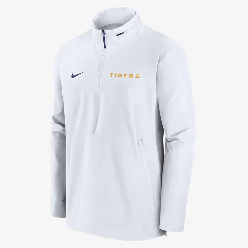 LSU Tigers Sideline Coach чоловічі Nike College 1/2-Zip Hooded Куртка колір білий
