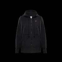 Nike Sportswear Phoenix Plush женская оверсайз Cozy Fleece Full-Zip Толстовка с капюшоном цвет черный