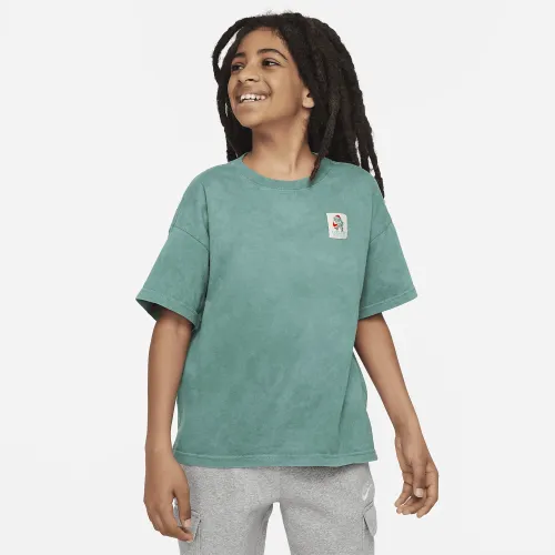 Nike Sportswear Big детские футболка цвет зеленый