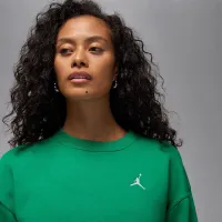 Nike Jordan Brooklyn Fleece жіноча Crew-Neck світшот колір зелений