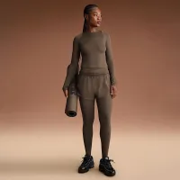 NikeSKIMS Airy жіноча Long-Sleeve Crew-Neck Top колір коричневий