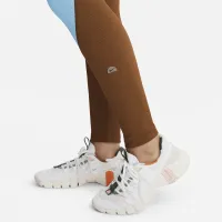 Nike One Girls' С высокой Талией Dri-FIT лосины синий