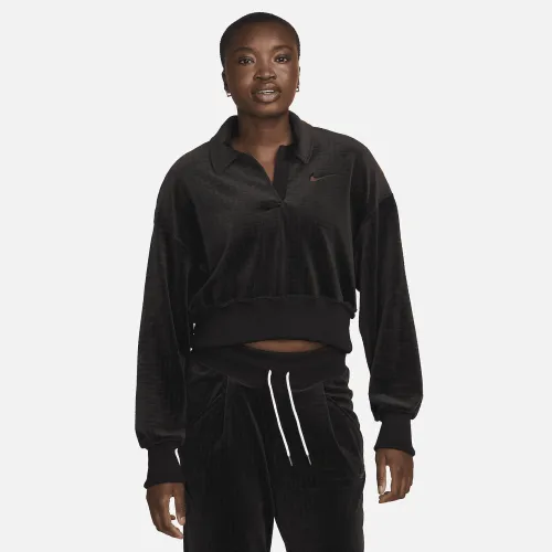 Nike Sportswear женская Velour Polo цвет черный