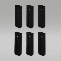Nike Jordan Everyday Essentials Big дитячі Crew шкарпетки (6 пар) колір чорний