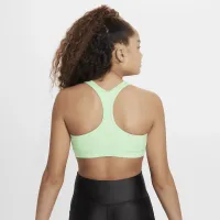 Nike Swoosh Big дитячі (Girls') Sports Bra колір зелений