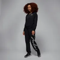 Nike Jordan Brooklyn Fleece жіноча Crew-Neck світшот колір чорний