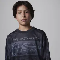 Nike Jordan MVP Big детские Dri-FIT Motorsports Long Sleeve Jersey футболка цвет черный