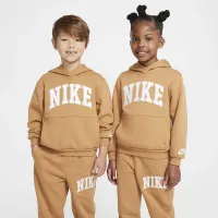 Nike Sportswear Club Little дитячі Applique Fleece Pullover Толстовка з капюшоном колір коричневий
