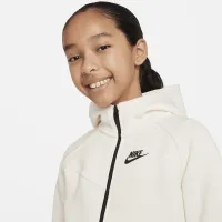 Nike Sportswear Tech Fleece Big дитячі (Girls') Full-Zip Толстовка з капюшоном колір коричневий