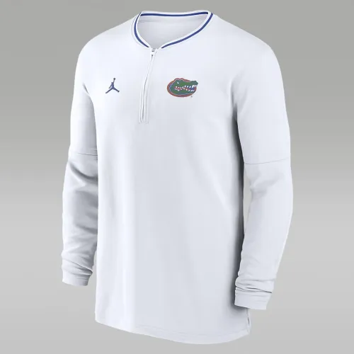 Florida Gators Sideline Coach чоловічі Nike Dri-FIT College 1/2-Zip Long-Sleeve Top колір білий