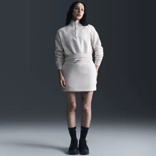 Nike Sportswear Phoenix Fleece женская Slim Mini юбка цвет коричневый